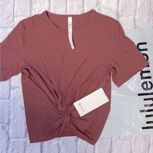 Lululemon Crescent T-Shirt Size 6 PIMA Cotton ANCIENT COPPER BROWN SOLD OUT NWT